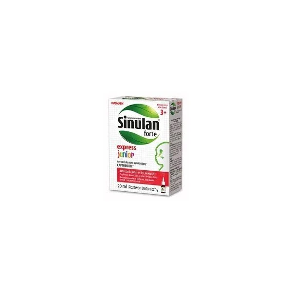 Sinulan Express Forte Junior, aerozol do nosa, dla dorosłych i dzieci powyżej 3 roku życia, 20ml