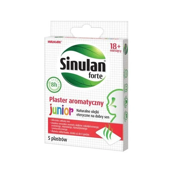 [DATA - 2026-10-31] Sinulan forte junior, plastry aromatyczne, po 18 miesiącu, 5 sztuk