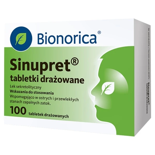 Sinupret, lek złożony, 100 tabletek