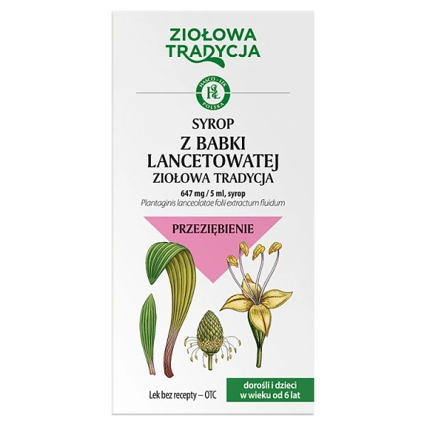 Syrop z babki lancetowatej 647mg/5ml, Ziołowa Tradycja, syrop, 125g