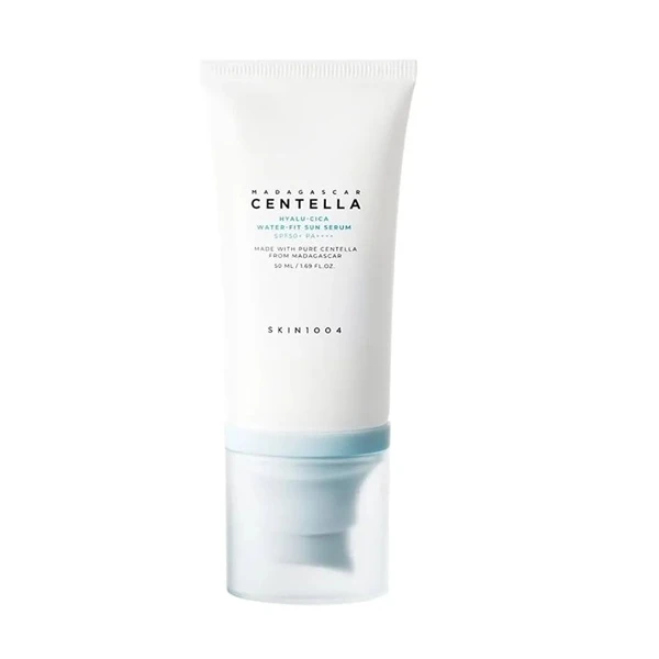 SKIN1004, Madagascar Centella Hyalu Cica Water-Fit Sun Serum SPF50+ PA++++, lekkie serum do twarzy z filtrem przeciwsłonecznym, 50ml