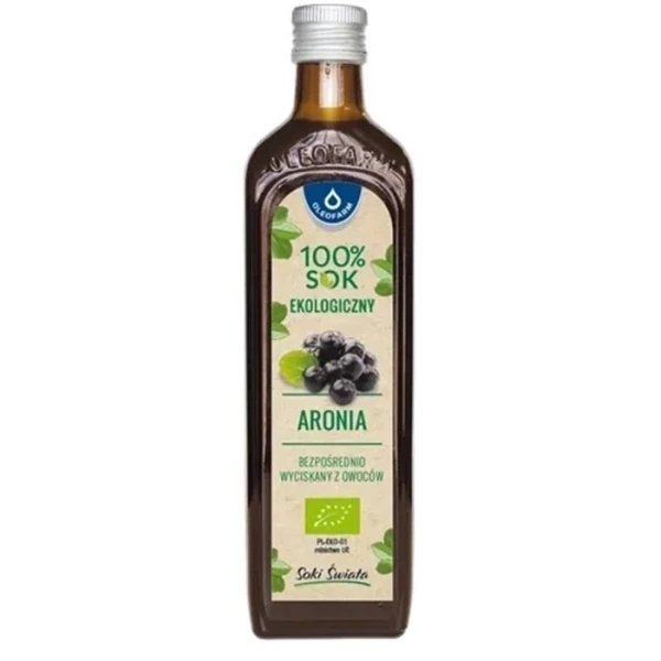 Soki Świata, Aronia, 100% sok ekologiczny, pasteryzowany, 490ml 