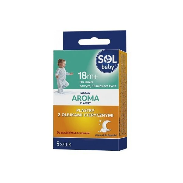 Solbaby Aroma, plastry z olejkami eterycznymi, po 18 miesiącu życia, 5 sztuk