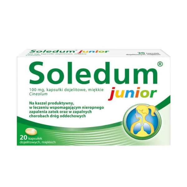 Soledum Junior 100mg, 20 kapsułek dojelitowych