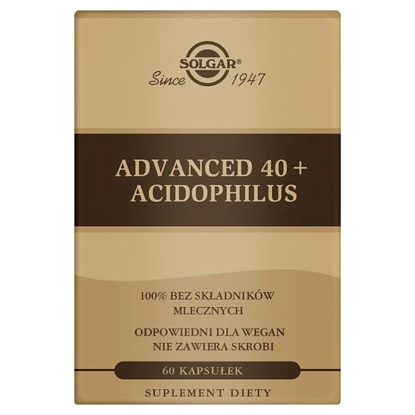Solgar Advanced 40+ Acidophilus, 60 kapsułek