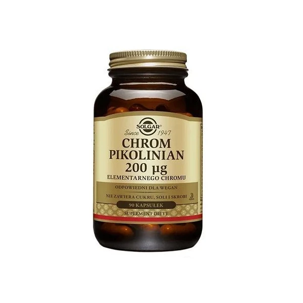 Solgar Chrom pikolinian 200mcg, 90 kapsułek