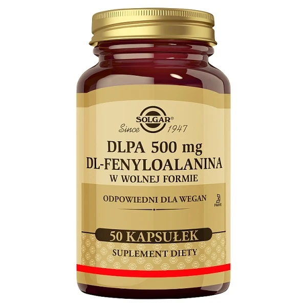 Solgar DLPA 500mg, 50 kapsułek