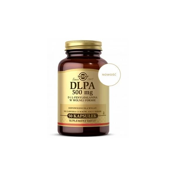 Solgar DLPA 500mg, 50 kapsułek