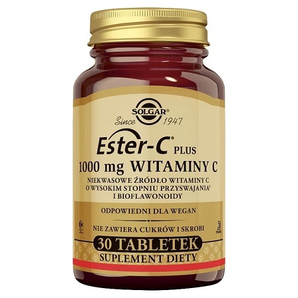 Solgar Ester-C Plus, witamina C 1000mg, 30 tabletek