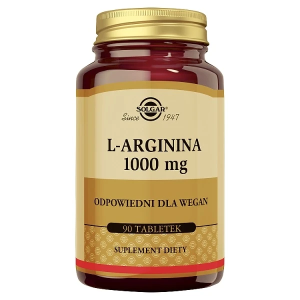 Solgar L-arginina 1000mg, 90 tabletek