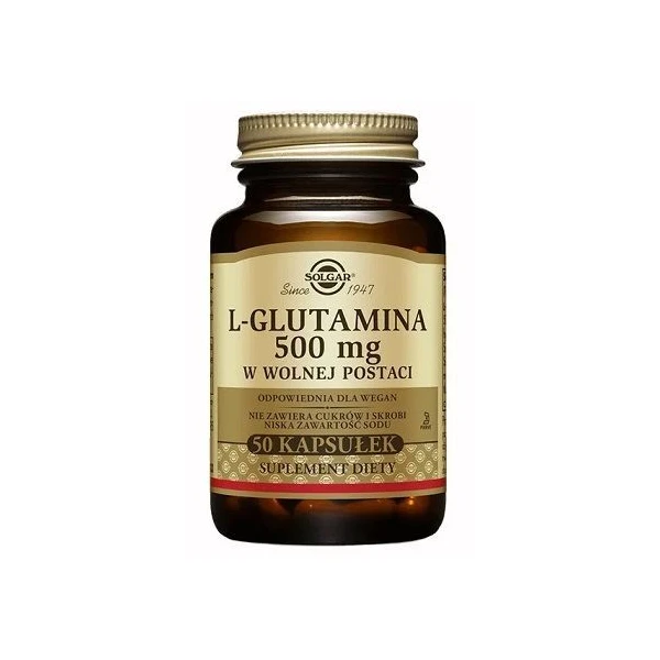 Solgar L-glutamina 500mg, 50 kapsułek