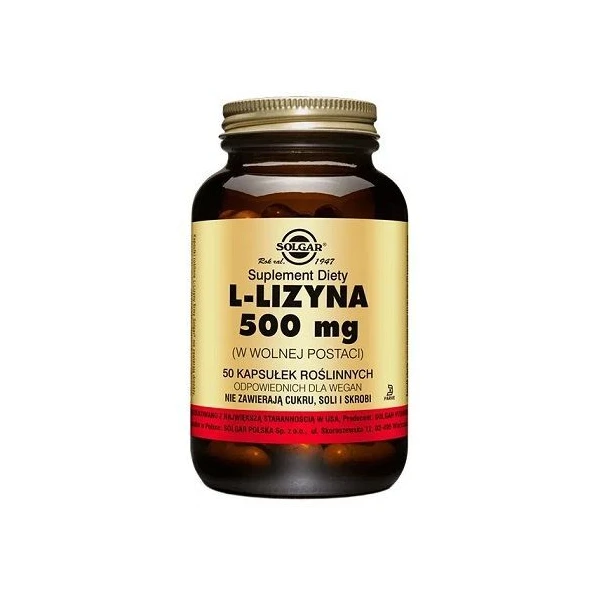Solgar L-lizyna 500mg, 50 kapsułek