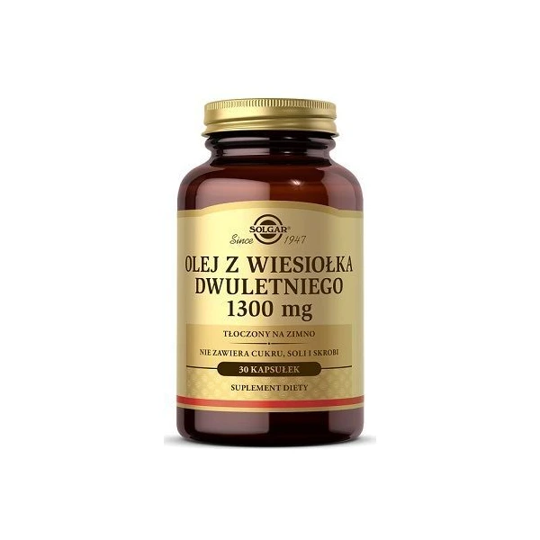 Solgar Olej z wiesiołka dwuletniego 1300mg, 30 kapsułek