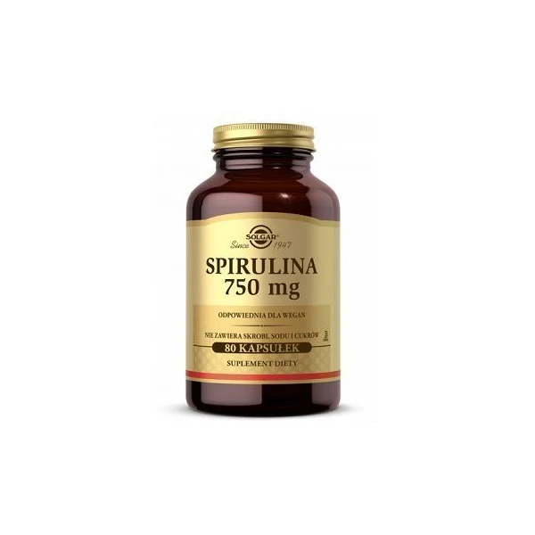 Solgar Spirulina 750mg, 80 kapsułek