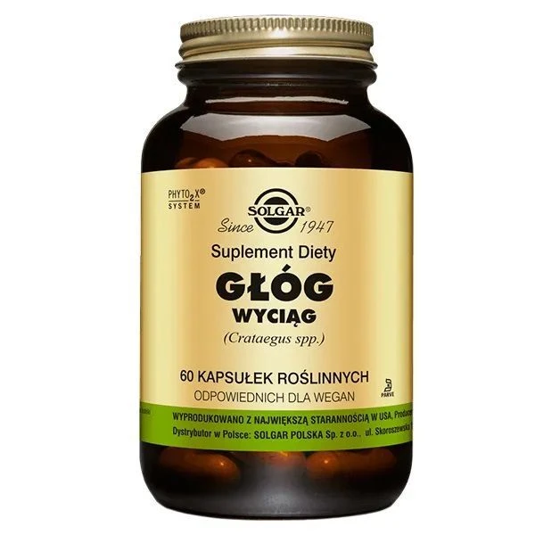 Solgar Wyciąg z Głogu, 60 kapsułek