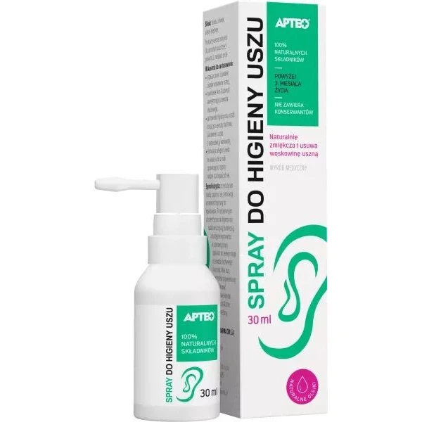 Spray do higieny uszu, Apteo Care, powyżej 3 miesiąca życia, 30ml