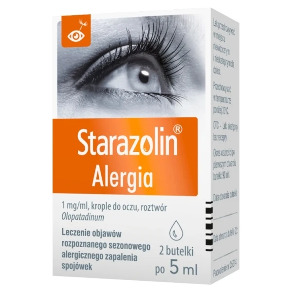 Starazolin Alergia 1mg/ml, krople do oczu, 2x5ml