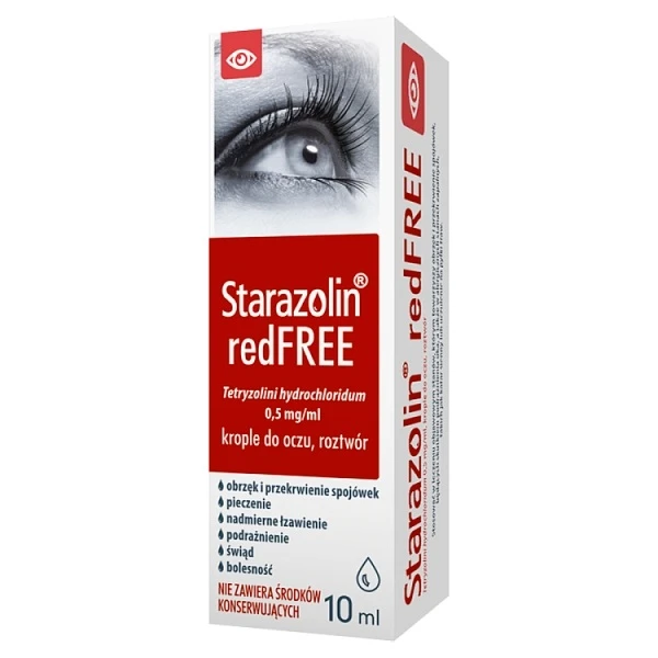 Starazolin redFREE 0,5mg/ml, krople do oczu, 10ml