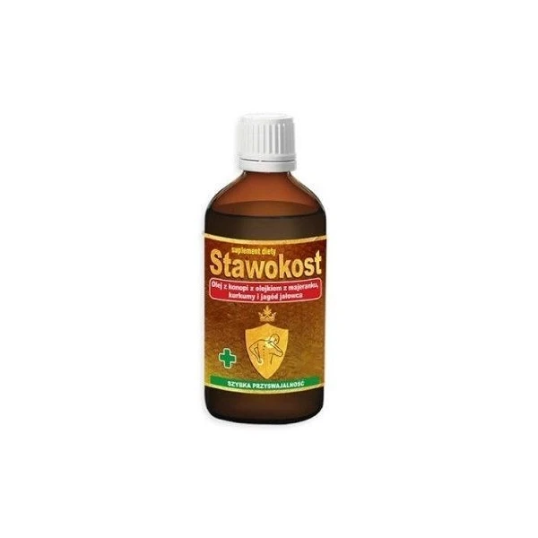 Stawokost, olej z konopi z olejkiem z majeranku, kurkumy i jagód jałowca, krople, 30ml