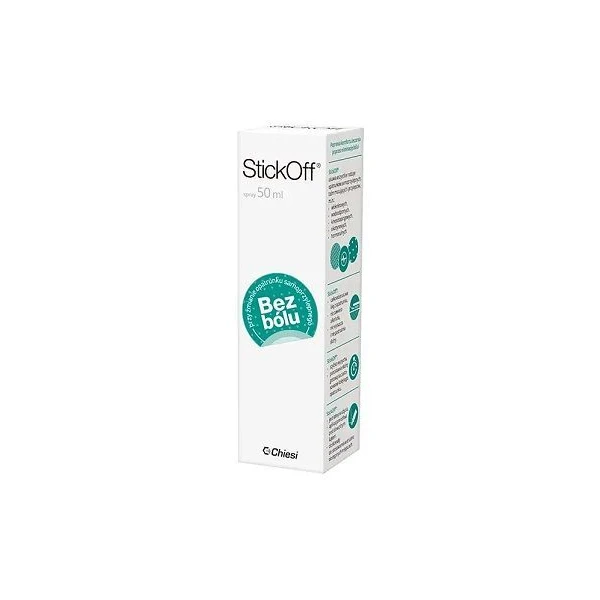 StickOff, spray do bezbolesnego usuwania plastrów, opatrunków, przylepców, taśm mocujących, 50ml