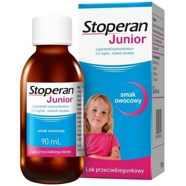 Stoperan Junior 0,2mg/ml, roztwór doustny, smak owocowy, 90ml