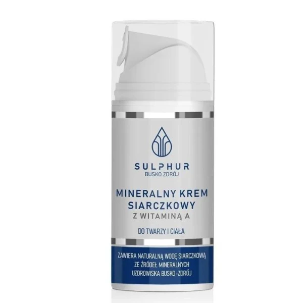 Sulphur, mineralny krem siarczkowy z witaminą A do twarzy i ciała, 100ml