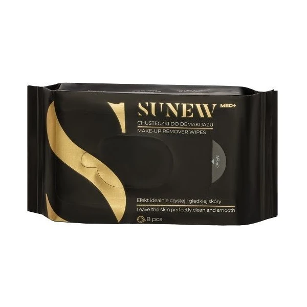 SunewMed+, chusteczki do demakijażu, black, 8 sztuk