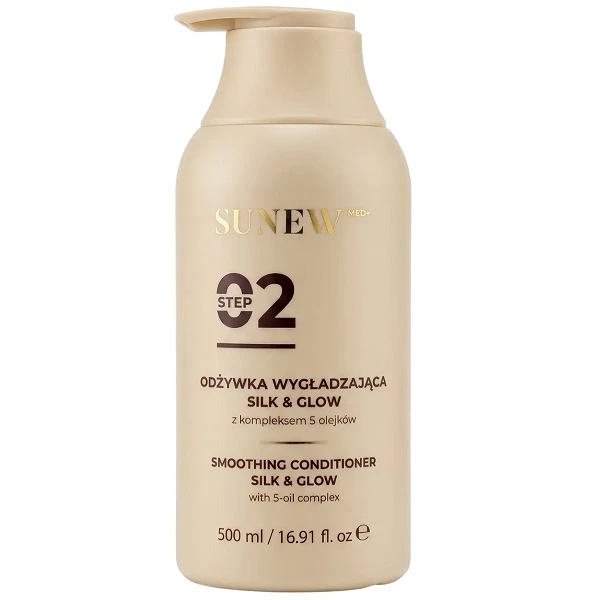 SunewMed+ Silk&Glow, odżywka wygładzająca z kompleksem z 5 olejków, 500ml