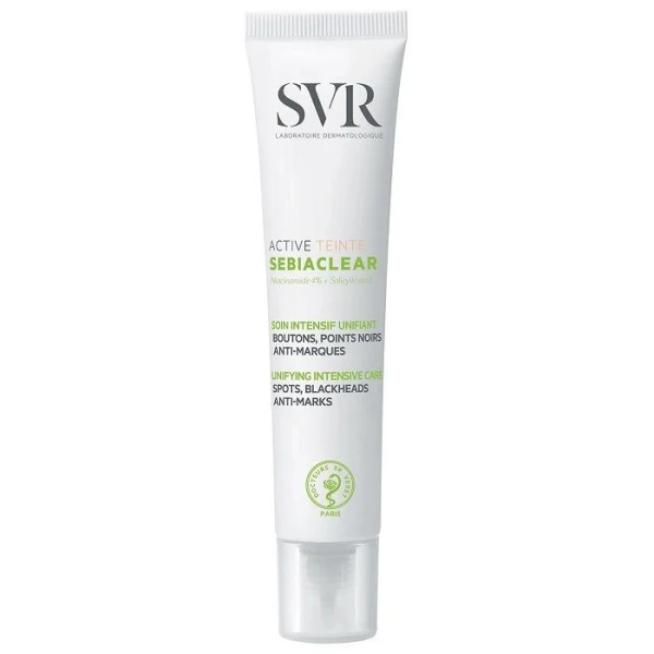 SVR Sebiaclear Active Teinte, krem wyrównujący koloryt, skóra mieszana, tłusta, skłonna do trądziku, 40ml