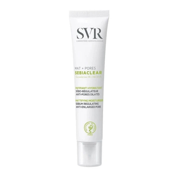 SVR Sebiaclear Mat+ Pores, krem matujący do skóry mieszanej, tłustej i wrażliwej, 40ml