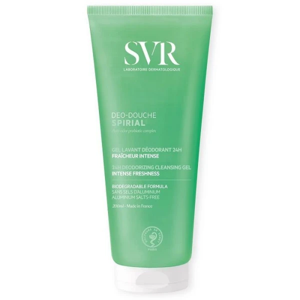 SVR Spirial Deo Douche, dezodorujący żel pod prysznic 2w1, 200ml