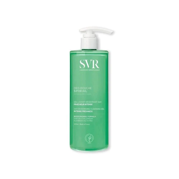 SVR Spirial Deo Douche, dezodorujący żel pod prysznic 2w1, 400ml