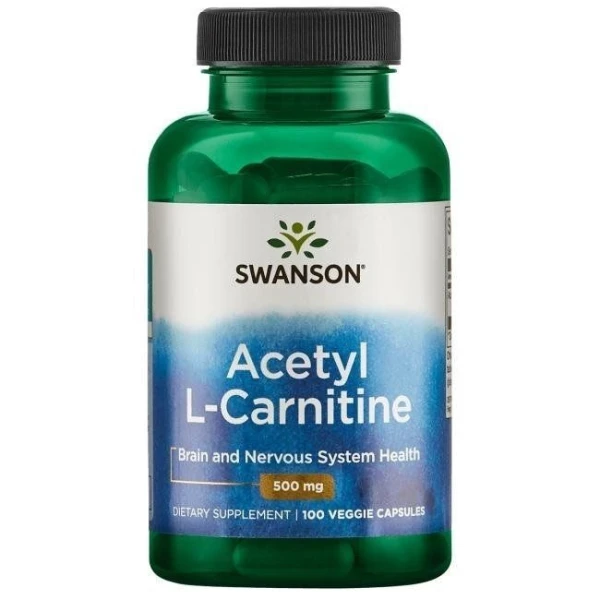 Swanson, Acetyl L-Carnitine, L-karnityna, 100 kapsułek