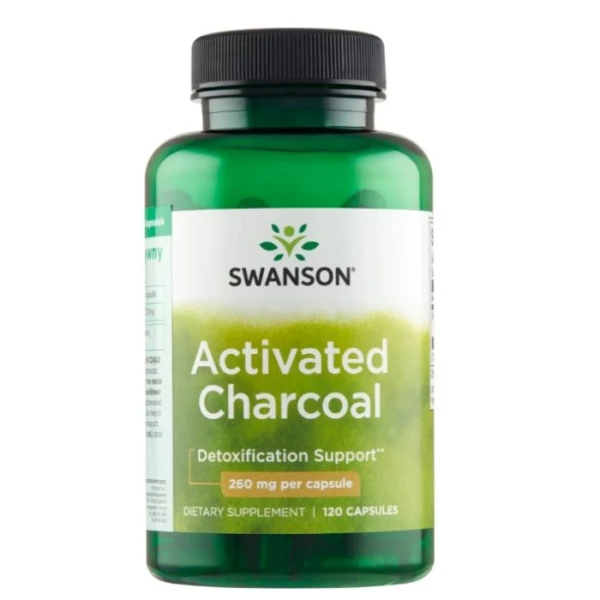 Swanson, Activated Charcoal, 120 kapsułek