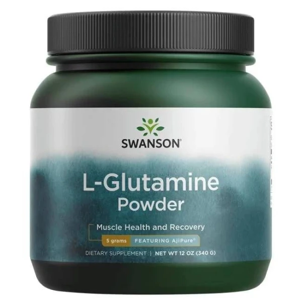 Swanson, AjiPure L-Glutamine, L-glutamina, proszek, 340g