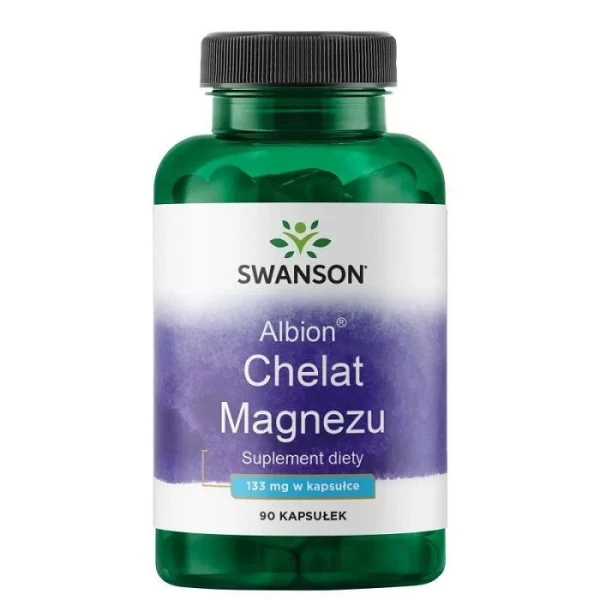 Swanson, Albion Chelat Magnezu 133mg, 90 kapsułek