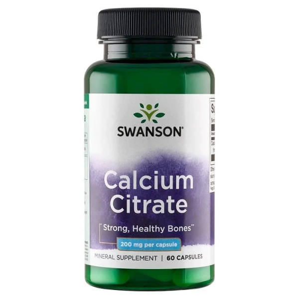 Swanson, Calcium Citrate, Cytrynian Wapnia, 60 kapsułek