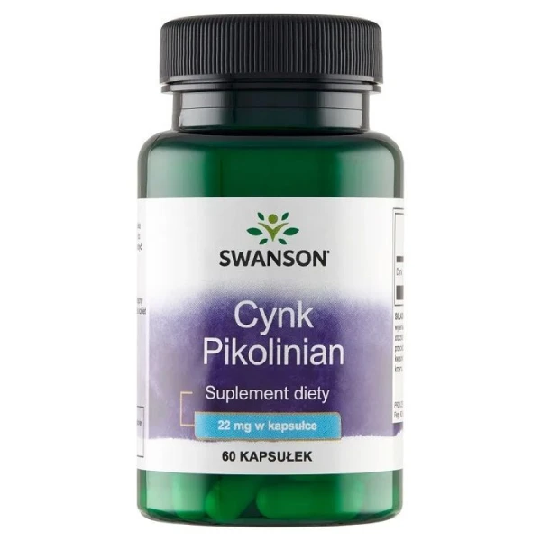 Swanson, Cynk Pikolinian 22mg, 60 kapsułek