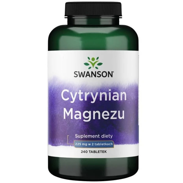 Swanson, Cytrynian Magnezu, 240 tabletek