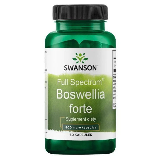 Swanson, Full Spectrum Boswellia Forte 800mg, kadzidłowiec indyjski, 60 kapsułek