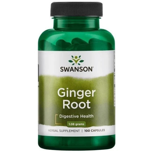 Swanson, Ginger Root, imbir, 100 kapsułek