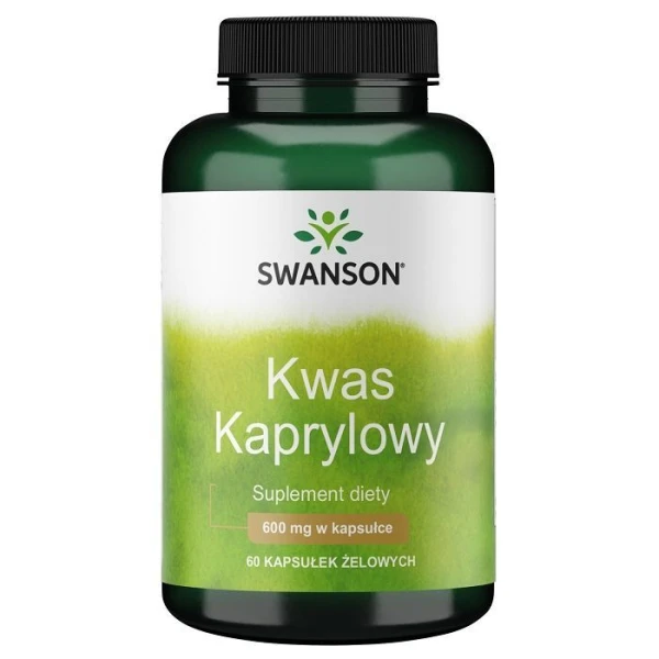 Swanson, Kwas Kaprylowy, 60 kapsułek