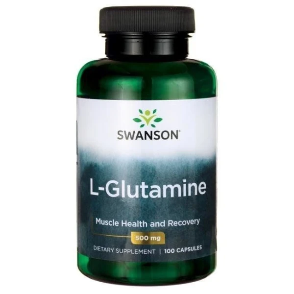 Swanson, L-Glutamine, L-glutamina, 100 kapsułek
