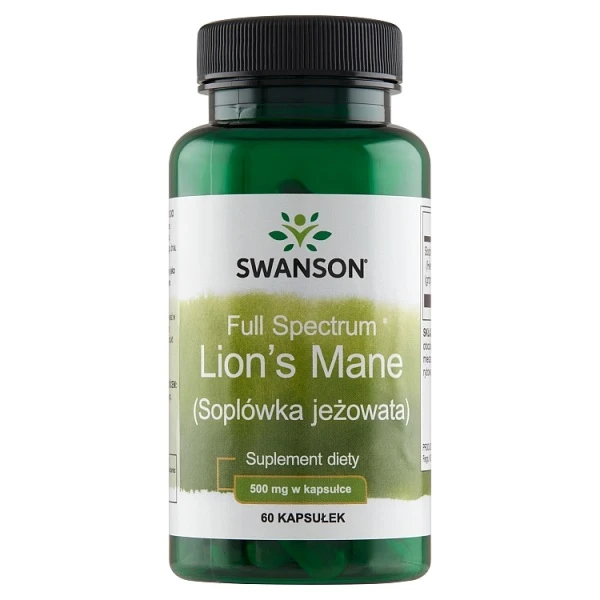 Swanson, Full Spectrum Lion's Mane, soplówka jeżowata, 60 kapsułek