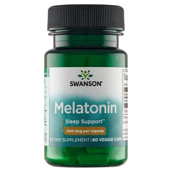 Swanson, Melatonina 500mcg, 60 kapsułek