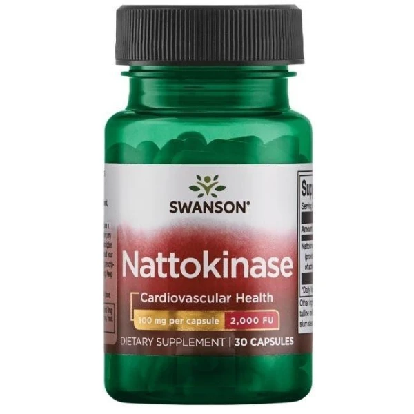 Swanson, Nattokinaza 100mg, 30 kapsułek