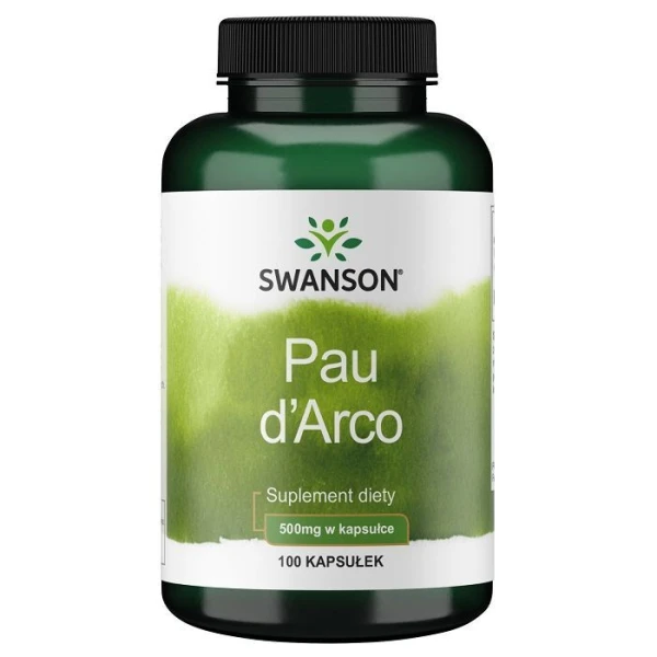 Swanson, Pau D'Arco 500mg, 100 kapsułek