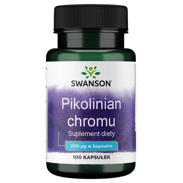 Swanson, Pikolinian Chromu 200mcg, 100 kapsułek