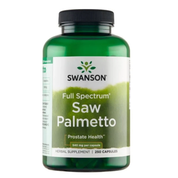 Swanson, Saw Palmetto, palma sabałowa, 250 kapsułek