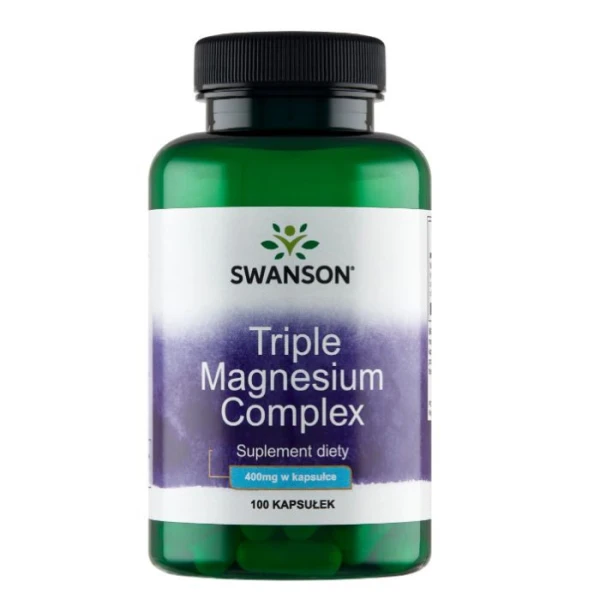 Swanson, Triple Magnesium Complex, magnez, 100 kapsułek